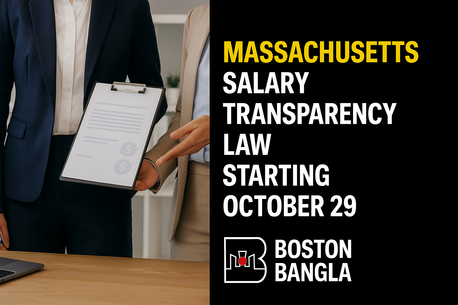 ম্যাসাচুসেটসে নতুন বেতন স্বচ্ছতা আইন: নিয়োগদাতাদের জন্য বাধ্যতামূলক বেতন সীমা ঘোষণা